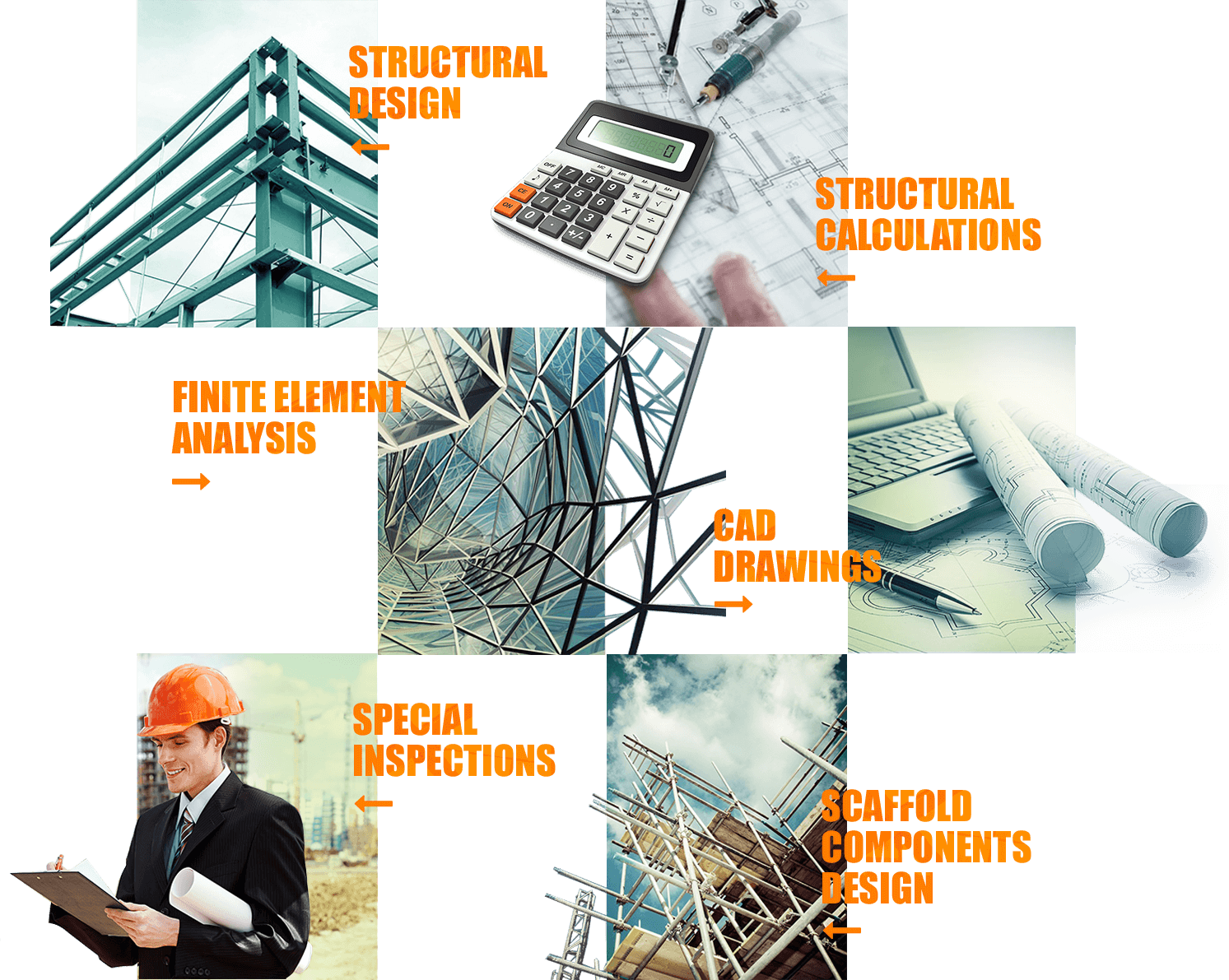 structural design, structural calculations, finite element analysis, cad drawings, special inspections, scaffold componenets design